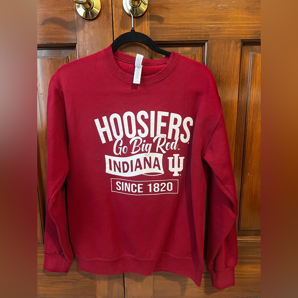 Jerzees Red Indiana Hoosiers Crewneck Sweater